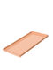 Kaemingk Platou Decorativ Metalic Roz 1buc 28x14buc
