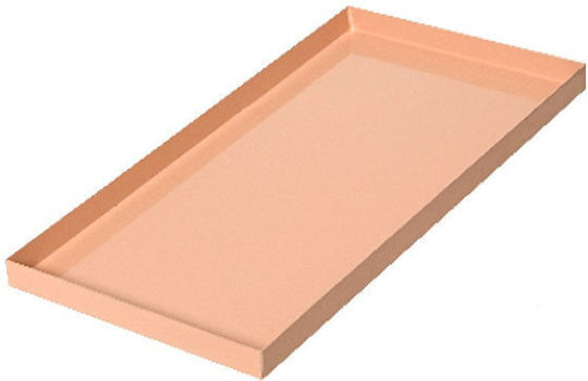 Kaemingk Platou Decorativ Metalic Portocaliu 1buc 24x12buc