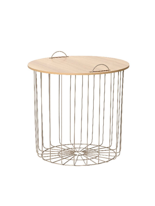 Kaemingk Decorative Basket Metallic with Lid & ...