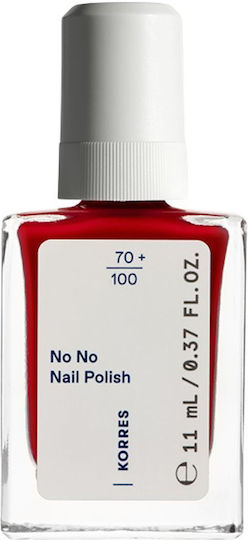 Korres No No Glossy Βερνίκι Νυχιών Μακράς Διαρκείας 51 True Red 11ml