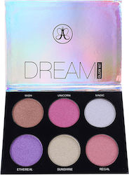 Palette of 6 Colors Mirror Highlighter #purple