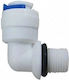 Conector unghiular 1/8'' Filet X 1/4'' Racord pentru filtre de apă QF2C