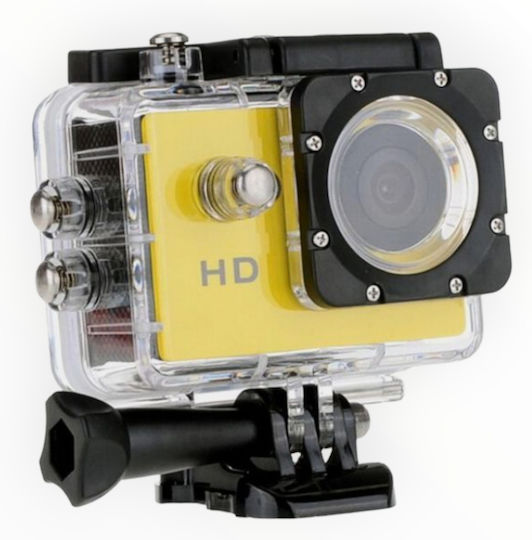 SPM Scamera Action Camera Full HD (1080p) Υποβρύχια (με Θήκη) με Οθόνη 2" και Wi-Fi Κίτρινη
