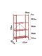 Küchengestell Metallisch 3 Ebenen Rotes 71.5x36.5x120cm