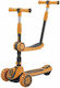 Homeone Kinderroller Klappbar 3-Rad mit Sitz für 3+ Jahre Orange