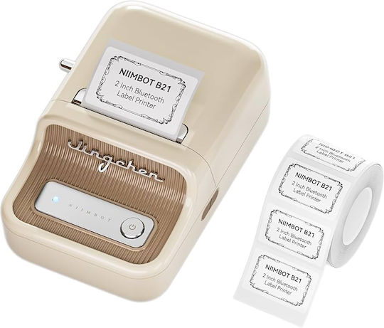 Niimbot B21S Електронен еднопосочен етикетен принтер с Bluetooth, Бял