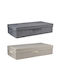 ArteLibre Fabric Storage Box with Lid Gray 2pcs