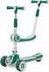 Homeone Kids Foldable 3-Wheel Scooter with LED Lighting for 3+ Years Green