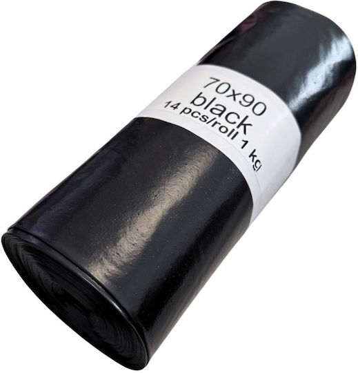 thessPACK Σακούλες Απορριμάτων για Μπάζα 90x70см Черен