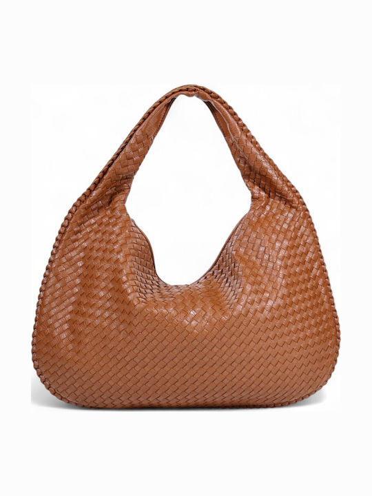 Passaggio Leather Γυναικεία Τσάντα Ώμου Ταμπά
