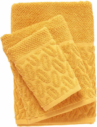 Das Home Bath Towel Set 3pcs 0784 Ochre Weight 550gr/m²
