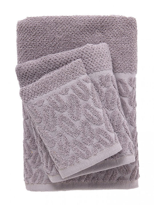 Das Home Bath Towel Set 3pcs 0785 Grey Weight 550gr/m²