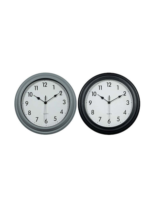 Ankor Wall Clock Plastic Gray Various Colors)