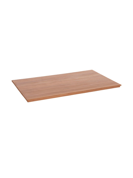 HomeMarkt Rectangular Table Surface made of Solid Wood Natural 120x80x4cm HM18138 1pcs
