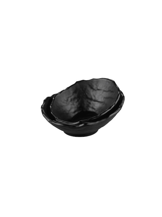 Novatex Serving Bowl Round made of Melamine Black with Diameter 23.2cm