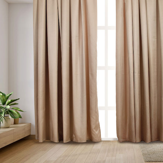 Whitegg Vorhang mit Bleistiftfalten K0195 Beige 270x280cm
