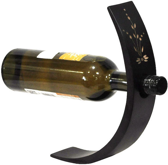 Wooden Bottle Holder Dark Brown 5.5x12x30.5cm Pol 5112256