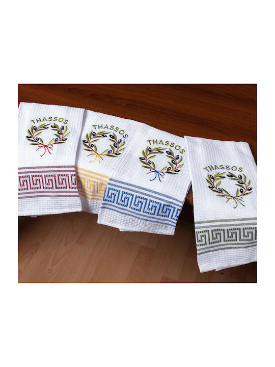 Silk Fashion Hoop Tea Towel in White Color 45x65cm 12pcs