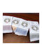 Silk Fashion Hoop Tea Towel in White Color 45x65cm 12pcs