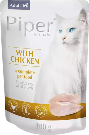 Dolina Noteci Wet Food for Adult Cats in Pouches with Chicken and Meat 100gr