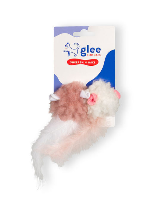Παιχνίδι Γάτας Glee Sheepskin Mice Twins Catnip 6,5x4cm