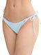 Slip Bikini Cu Dantelă Albastru
