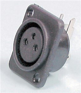 Gbc 30.5600.00 3-polige weibliche XLR-Mikrofon-Panelbuchse