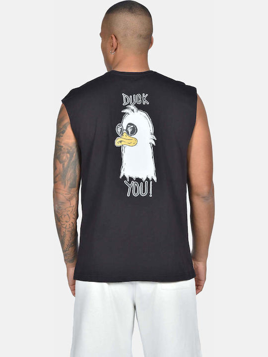 Men's Sleeveless Blouse Two Brothers Bt-25770 Duck You Logo Black Men's Sleeveless Blouse Two Brothers Bt-25770 Duck You Logo Black
