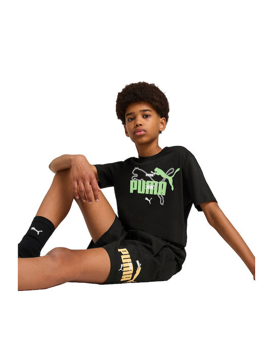 PUMA Kids' T-shirt Black Summer