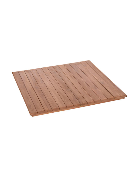 Freebox Square Table Surface made of Solid Wood Natural 70x70x4cm FB918136 1pcs