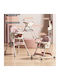 Homeone Foldable Highchair with Metal Frame & Leatherette Seat Pink E-560-PINK
