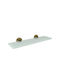Verdi Brass Wall Mounted Bathroom Shelf Glass Bronze