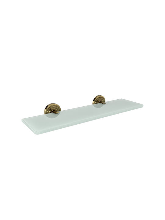 Verdi Brass An der Wand montiert Badezimmerregal Glas Bronze
