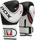 RDX 4b Robo Kids Boxing Gloves made of Synthetic Leather for Match White