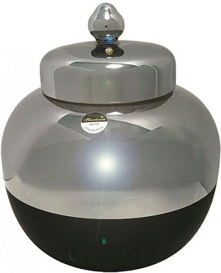 Galifas Glass Sweet Jar with Lid Silver 18.5x15cm