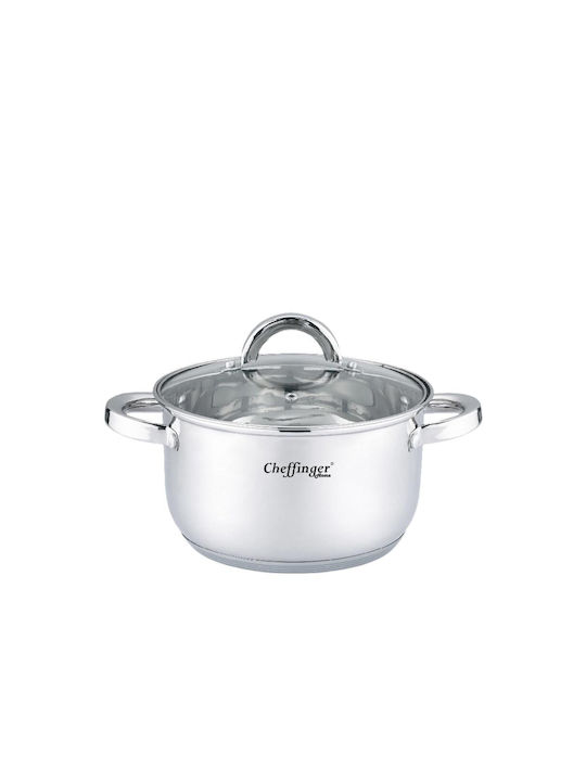 Cheffinger Βαθιά Ανοξείδωτη Κατσαρόλα 20cm
