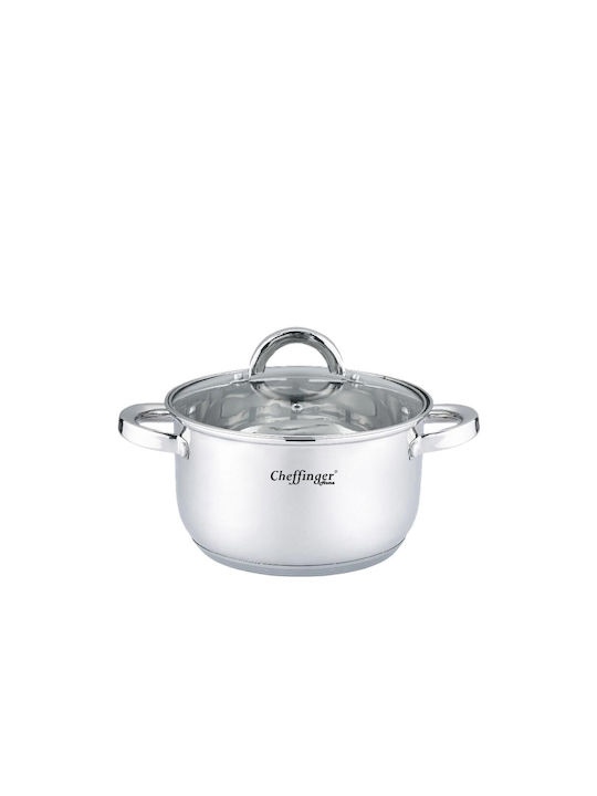 Cheffinger Tiefer Edelstahl-Topf 24cm