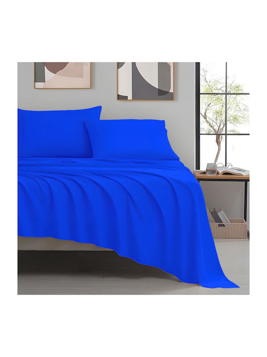 RoNeX Σετ Σεντόνια Υπέρδιπλα 240x260εκ. Navy Blue (4τμχ)