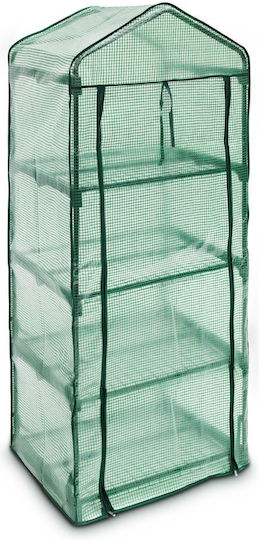 Raft cu 4 Etajere Dimensiuni 70 X 50 Cm X 158 Cm Pe Transparent Verde Relaxdays