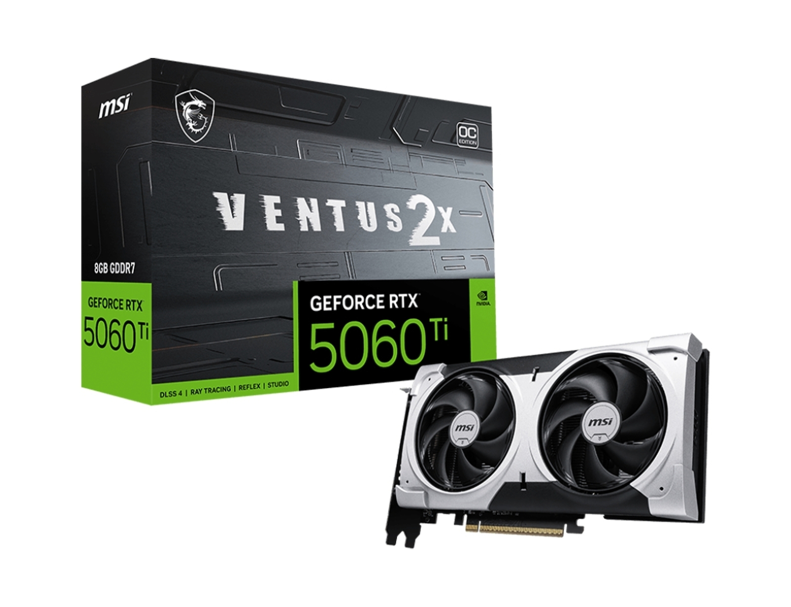 MSI GeForce RTX 5060 Ti 8GB GDDR7 Ventus 2X OC Plus Κάρτα Γραφικών
