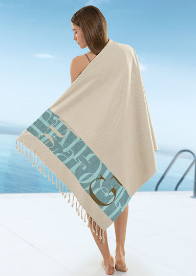 Guy Laroche Cotton Beach Towel Beige 170x90cm