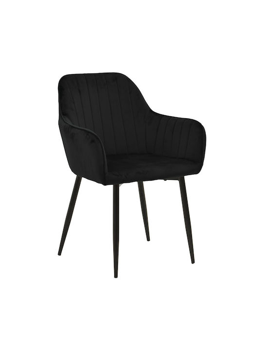 Noor Stühle Speisesaal Black Velvet 1Stück 58x58x86cm