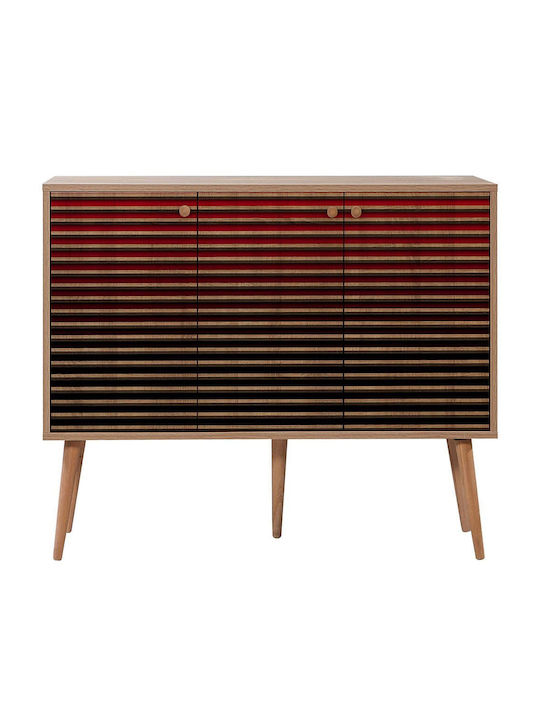 Μπουφές Mega Ξύλινος Oak-red 120x36x90cm