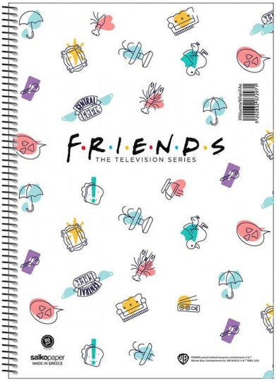 Salko Paper Spiral Notebook Ruled B5 90 Sheets 3 Subjects 1pcs