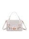 Leather Women's Bag Shopper Shoulder White