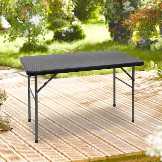 Masă Pliabil 121.5x61.5x74buc Negru