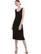 Midi Damenkleid Schwarz