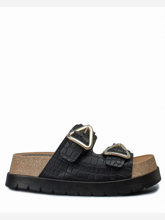 Sandale Flatforme Damă Negre