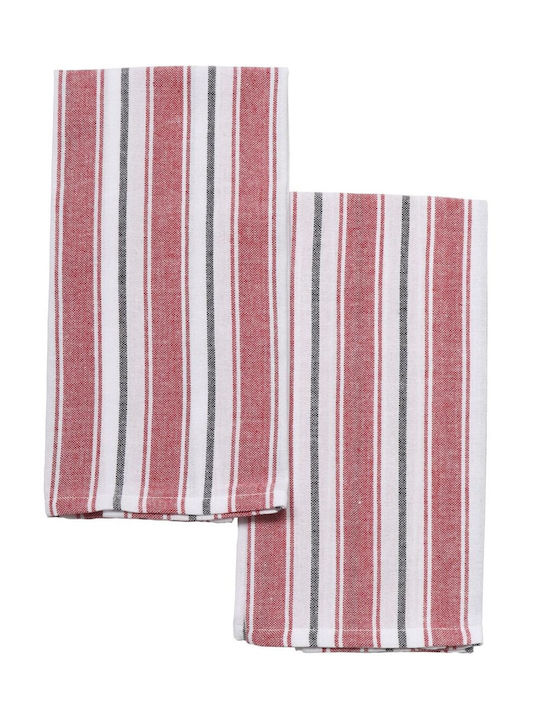 Arte Regal Handtuch aus 100% Baumwolle in Rot Farbe 40x60cm 2Stück