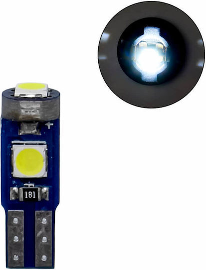 Лампи Автомобила T5 LED 6000К Хладно бяло 12V 1.5W 1бр